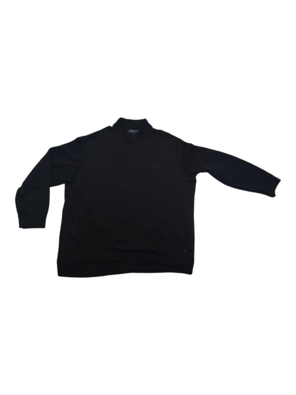 MENS BLACK POLO RALPH LAUREN QUILTED SWEATER SIZE 3XLT TALL LONG SLEEVE WINTER